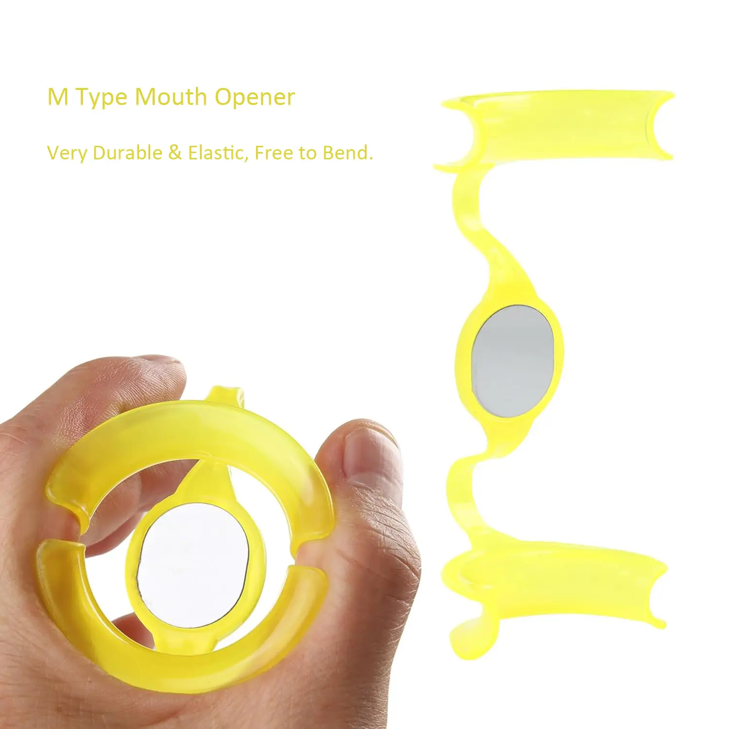 Comfortable Teeth Whitening or Dental Cheek Retractor with Mirror, Mouth Opener for Teeth Whitening & Repairing, M Shape Lip Protector