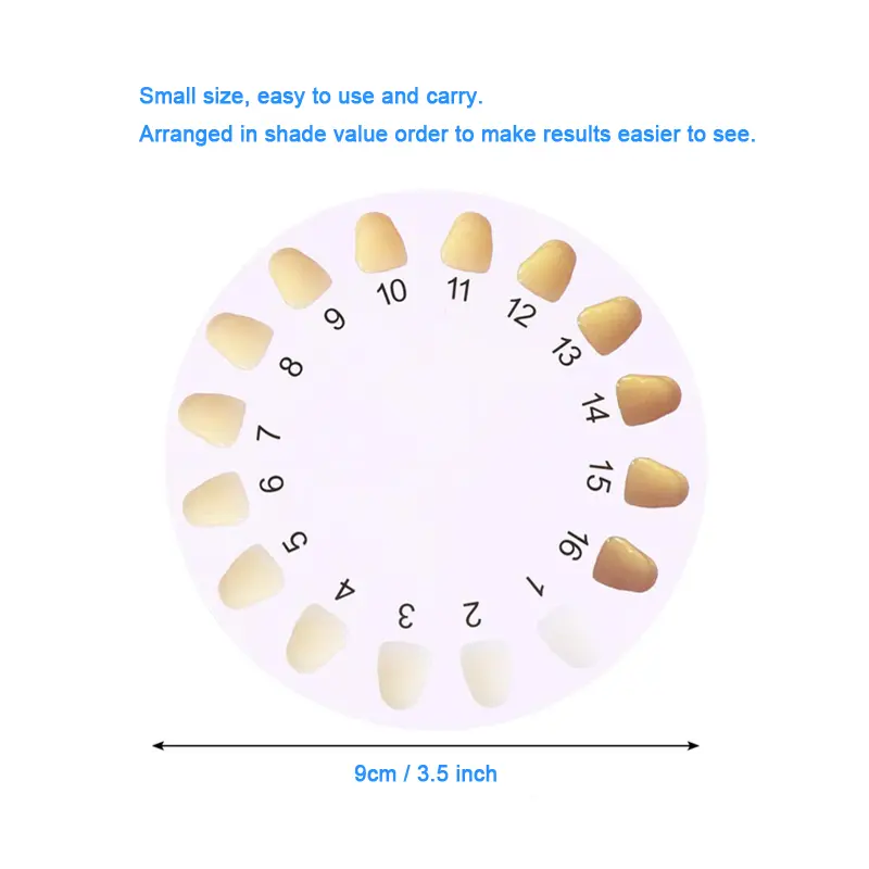 Paper Teeth whitening shade guide GW-SGP16R 03bqt