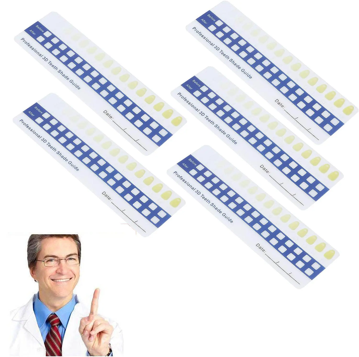 PVC teeth whitening shade guide GW-SGPVC15 056qp