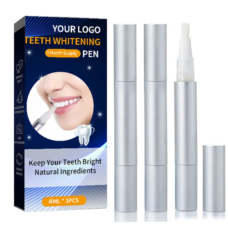 OEM 4ml Metal Teeth Whitening Gel Pen GW-P01-A4N for Home Use