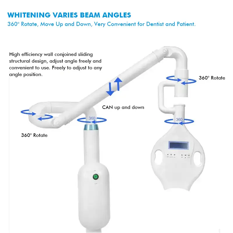 Professional High Power Dental LED Teeth Whitening Lamp Mobile Model For Clinic Salon Use
