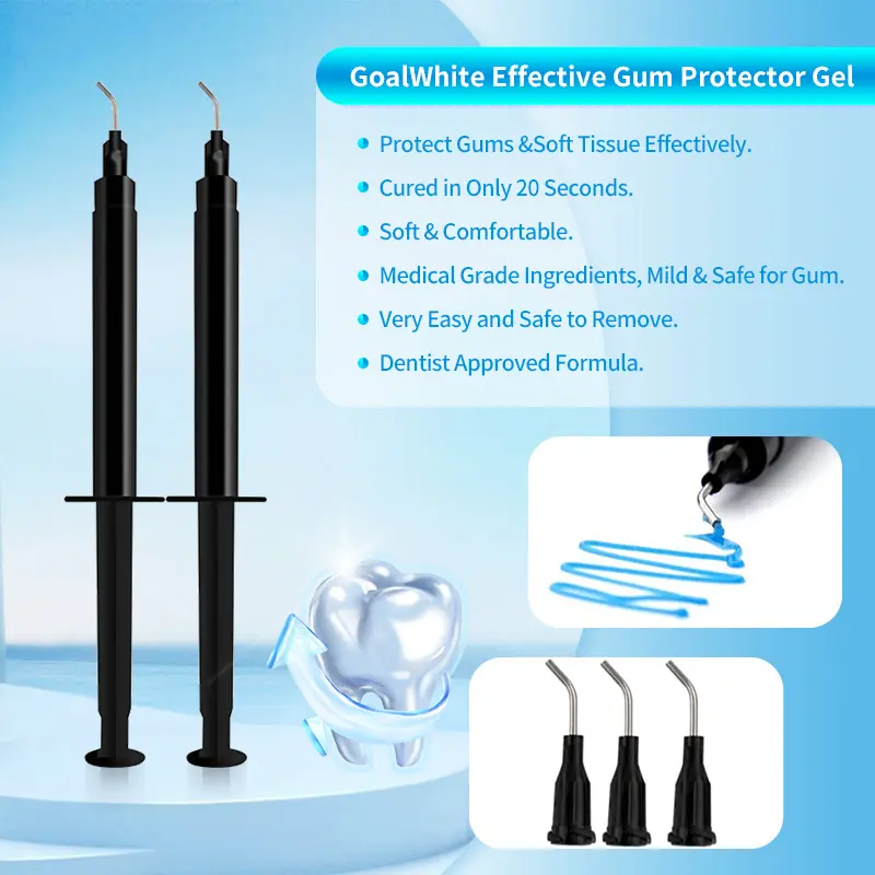Professional Dental Teeth Whitening Kit With Dual Barrel Gel Syringe For Clinic Salon
