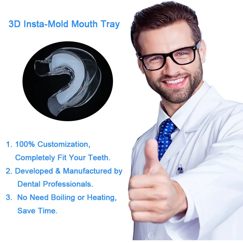 Pre-filled Silicone Gel Teeth Whitening Mouth Tray GW-MT03G 03qif